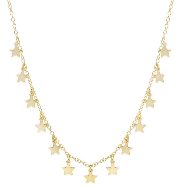 Picture of Stars Necklace | 9k yellow gold | 40+5 cm