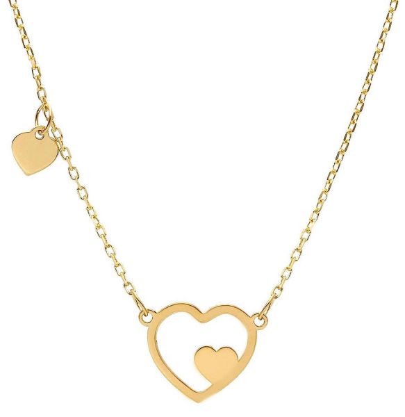 Immagine di Girocollo Cuore oro giallo 18k | 42+3 cm 