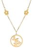 Imagen de Collar Mariposa y Flores oro amarillo 18k | 42+3 cm 