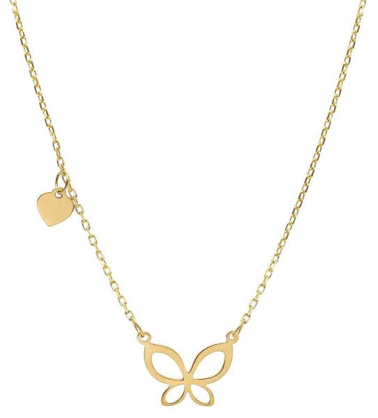 Imagen de Gargantilla Mariposa oro amarillo 18k | 42+3 cm 