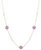 Picture of Flower enamel & pearl Necklace | 18k yellow gold | 42+3 cm