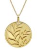 Imagen de Collar Hoja oro amarillo 9k | 42+3 cm 