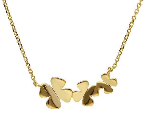 Picture of Four-leaf Clover Necklace | 9k yellow gold | 42+3 cm