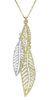 Imagen de Gargantilla Hojas oro bicolor 9k | 42+5 cm 