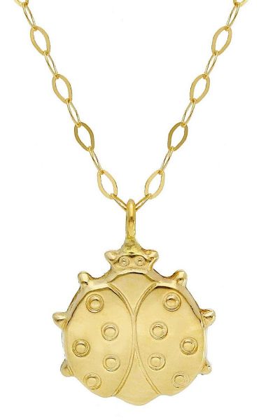 Imagen de Collar Mariquita oro amarillo 18k | 45 cm 