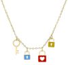 Imagen de Gargantilla Candados y Llaves oro amarillo 18k | 45 cm 