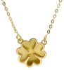 Immagine di Girocollo Quadrifoglio doppia lastra oro giallo 18k | 45 cm 