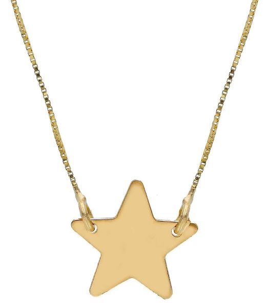 Imagen de Gargantilla Estrella oro amarillo 9k | 45 cm 