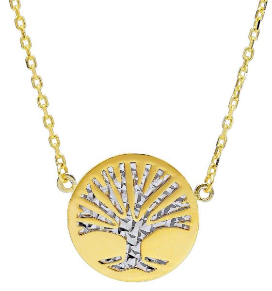 Imagen de Gargantilla Árbol de la Vida oro bicolor 9k | 45 cm