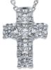 Imagen de Gargantilla de oro blanco 18k con Cruz de brillantes | 39+3 cm