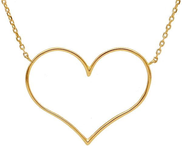 Immagine di Girocollo Cuore da donna oro giallo 18k | 45 cm