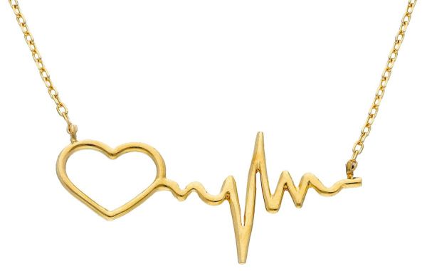 Immagine di Girocollo Cuore da donna oro giallo 18k | 45 cm 