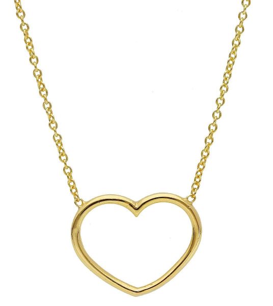 Immagine di Girocollo Cuore da donna oro giallo 9k | 42+3 cm