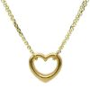 Picture of Heart women's Necklace | 9k yellow gold | 45 cm