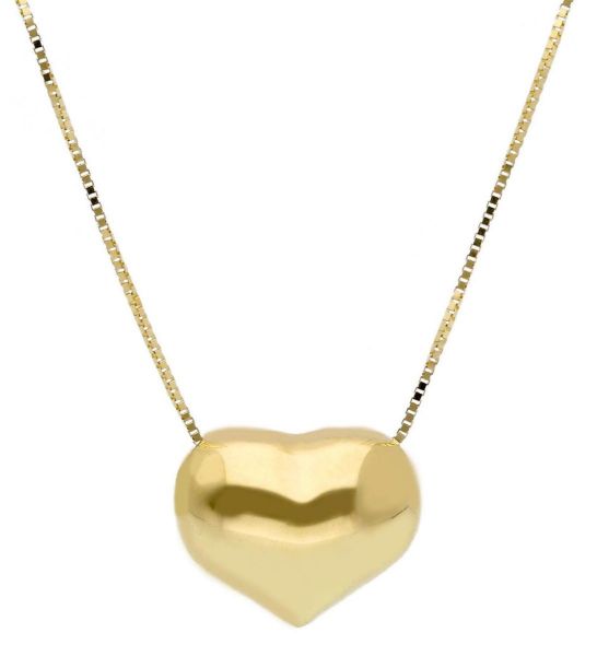 Immagine di Girocollo Cuore oro giallo 18k | 42 cm