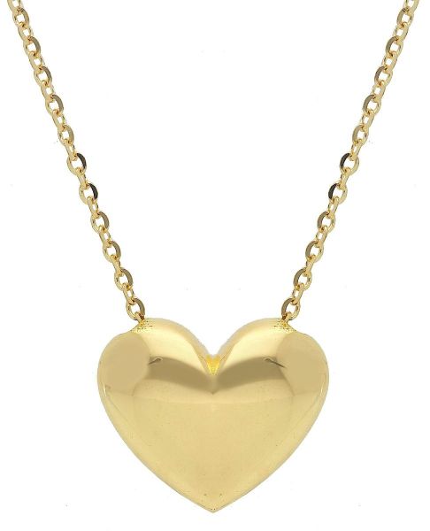Picture of Heart Italian Necklace | 18k yellow gold | 42+3 cm