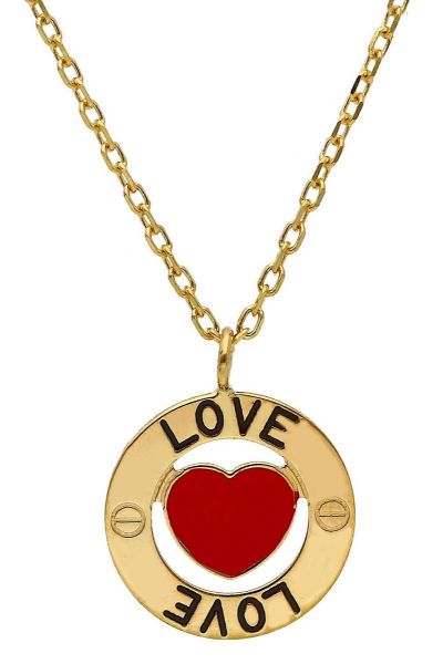 Picture of Heart Necklace | 18k yellow gold | 40+2 cm