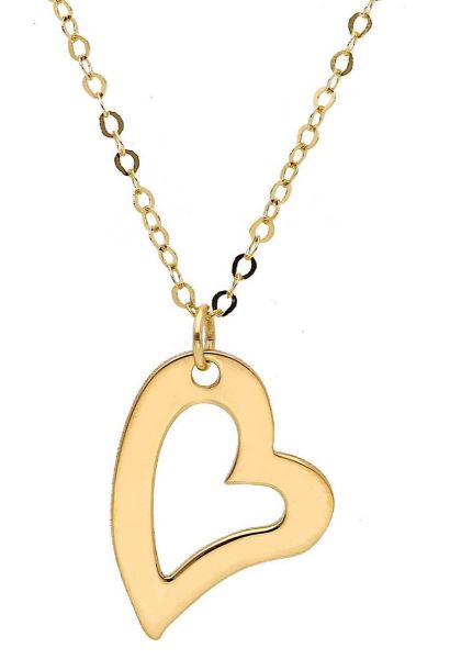 Immagine di Girocollo Cuore oro giallo 18k | 42 cm
