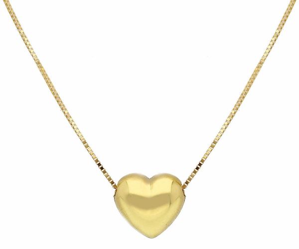 Immagine di Girocollo Cuore oro giallo 9k | 40+5 cm 