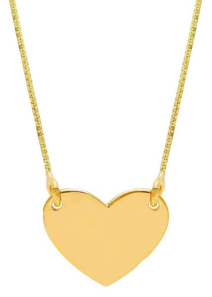 Picture of Heart Necklace | 9k yellow gold | 45 cm