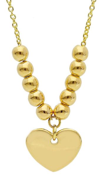Picture of Heart Necklace | Solid 18k yellow gold | 40+2 cm