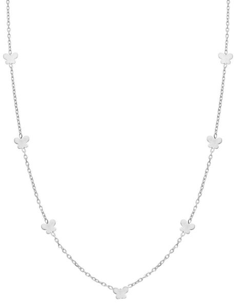 Imagen de Gargantilla Mariposa oro blanco 18k | 45 cm