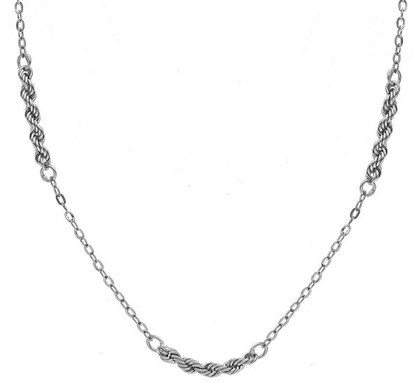Picture of 18k white gold Italian Necklace | 45 cm