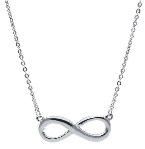 Immagine di Girocollo simbolo Infinito oro bianco 18k | 44 cm