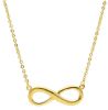 Immagine di Girocollo simbolo Infinito oro giallo 18k | 45 cm