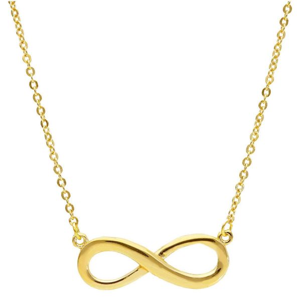 Immagine di Girocollo simbolo Infinito oro giallo 18k | 45 cm