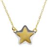 Picture of Double plate Star Necklace | 18k bicolor gold | 42+2 cm