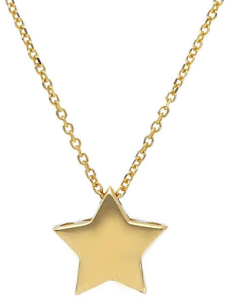 Picture of Star Necklace | Solid 18k yellow gold | 42 cm