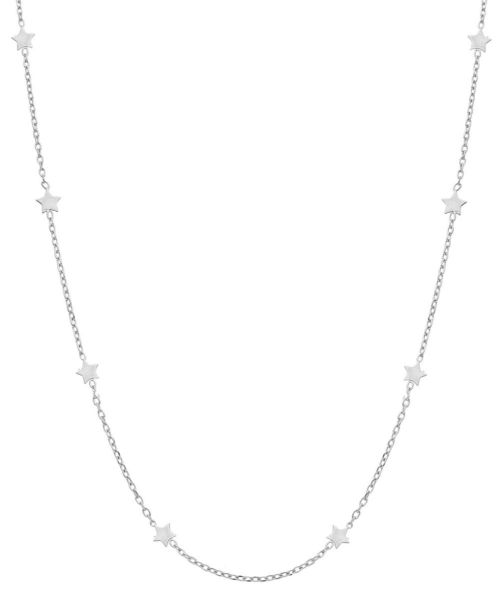 Immagine di Girocollo Stelle oro bianco 18k | 45 cm