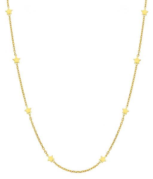 Imagen de Gargantilla Estrellas oro amarillo 18k | 45 cm
