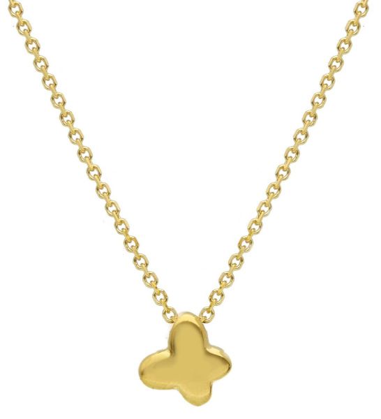 Picture of Small Butterfly Necklace | Solid 18k gold | 39+3 cm