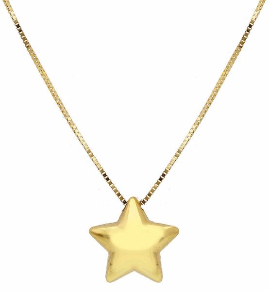 Immagine di Girocollo Stella oro giallo 9k | 40+5 cm