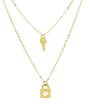 Immagine di Girocollo Chiave e Lucchetto oro giallo 18k | 45 cm