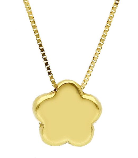 Immagine di Girocollo Fiore oro giallo 9k | 42 cm