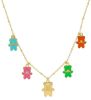 Picture of Teddy Bears enamel Necklace | 18k gold | 40+2 cm