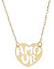 Imagen de Collar Corazón  para mujer oro amarillo 18k | 42 cm 