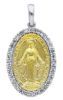 Picture of Miraculous Medal diamond Necklace | 18k yellow gold | 42 cm