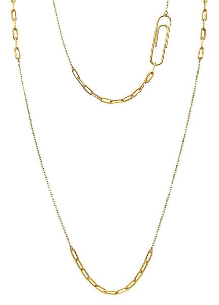 Imagen de Collar largo para mujer oro amarillo 18k | 100 cm 