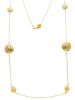 Imagen de Collar largo oro amarillo 18k y adornos | 75 cm 