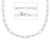 Immagine di Collana lunga da donna oro bianco 18k | 80 cm 