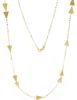 Picture of 18k yellow gold long Necklace w triangles | 80 cm