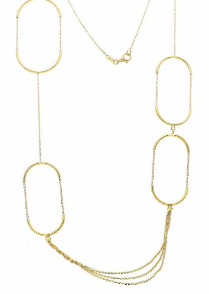 Immagine di Collana lunga Parentesi oro giallo 18k | 80 cm 