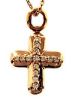Immagine di Collana Croce di brillanti oro rosa 18k | 39+3 cm