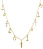 Immagine di Chocker Croci Cuori e Ancore oro giallo 18k | 40 cm 