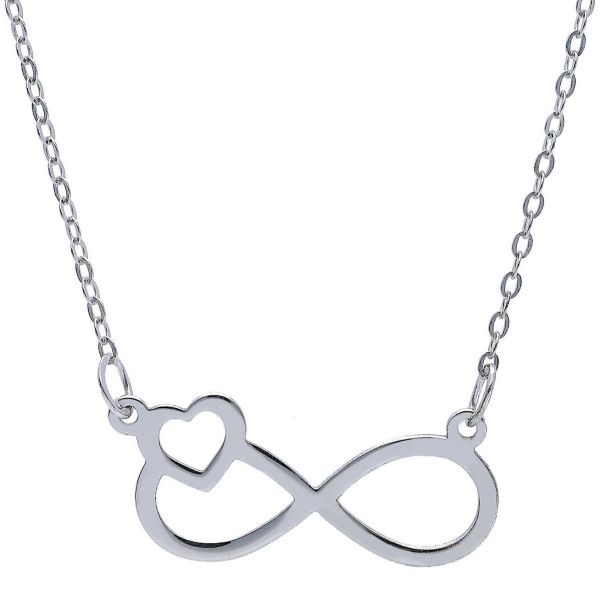 Immagine di Chocker simbolo Infinito oro bianco 9k | 40 cm 