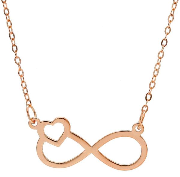 Immagine di Chocker simbolo Infinito oro rosa 9k | 40 cm 